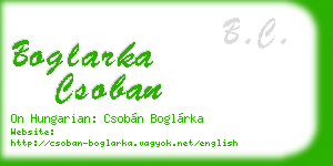 boglarka csoban business card
